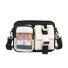 Japanse Style Kawaii Shoulder Canvas Bag Girls Student Small Mutipockets Transparent Crossbody Bags Women New