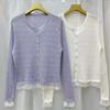 New Autumn Thin Sun-protective Hollowed-out Long-sleeved Knitted Top for Women's Cardigan