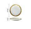 European Style Gold Side Black Plate Retro  Matte Steak Dish Dessert Tray Kitchen Dinner Plates Ceramic Dishes Bowls 1pcs