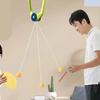 Portable Table Tennis Exerciser Door PingPong Game Hanging Table Tennis Trainer with Racket and Balls Easy To Install