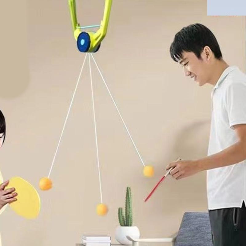 Portable Table Tennis Exerciser Door PingPong Game Hanging Table Tennis Trainer with Racket and Balls Easy To Install