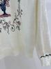 Women's Heavy Duty Wool Knit Embroidered Pullover Sweater, Round Neck, Long Sleeve, Age-Reducing Versatile Base Layer