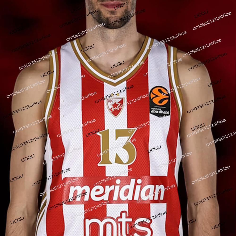 2026 Serbia Belgrade Red Star European Basketball Match Jersey Adult Mens Basketball Sportswear Fan Special Jersey Kit Kids Vest