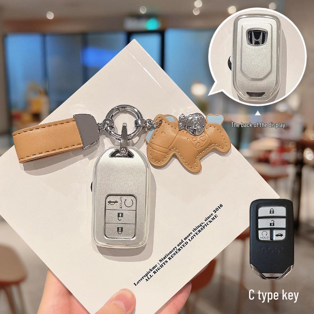 Honda Key Case for 10th Gen Civic, Accord, CRV, Vezel, HR-V, Crown, Road Style, and Lingpai.