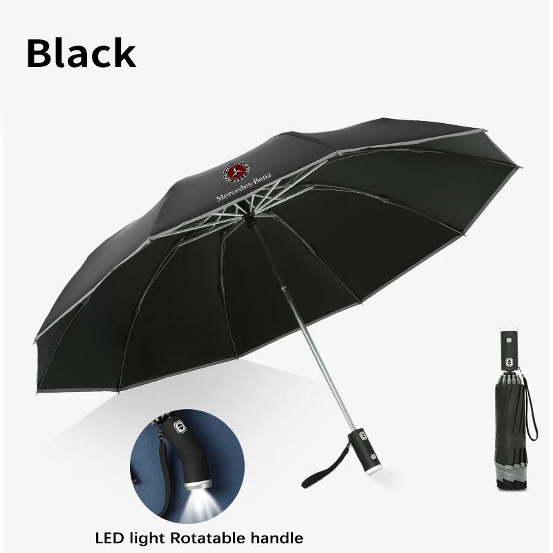

Car Automatic Folding Windproof Sunshade Umbrella For Mercedes Benz A B C E S V Class GLB GLC GLE Sprinter Pilot SLK SLC ML Vito чорний