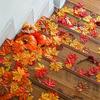 100Pcs Simulated Maple Leaf Autumn Courtyard Halloween Wedding Table Decoration Photography Props Homemade Flower Wreath