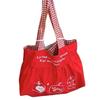 Cute Versatile Red Apple Bag Women's New Lazy Wind Tote Bag Large-capacity Shoulder Bag
