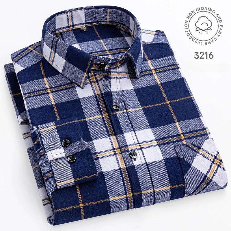 Nuovo in camicia taglia forte 14XL 100% cotone spazzolato manica lunga per uomo vestibilità slim camicia formale tinta unita a quadri morbida elegante