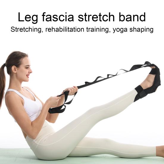 Yoga Stretching Strap with Loop Adjustable Foot Calf Stretcher Band Men Women