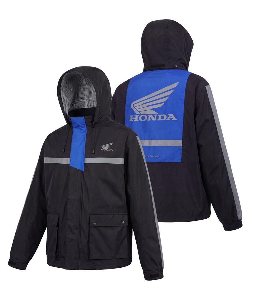 Phyps Motorcycle City Rider Rain Shield Packable Jacket Set Blue