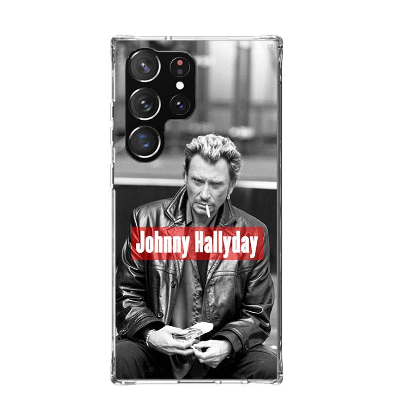 Johnny Hallyday Music Case Phone Cover for Samsung Galaxy S24 S25 Ultra S23 Plus S22 + S21 S20 FE S10 S25 Edge Trend Fundas Gala
