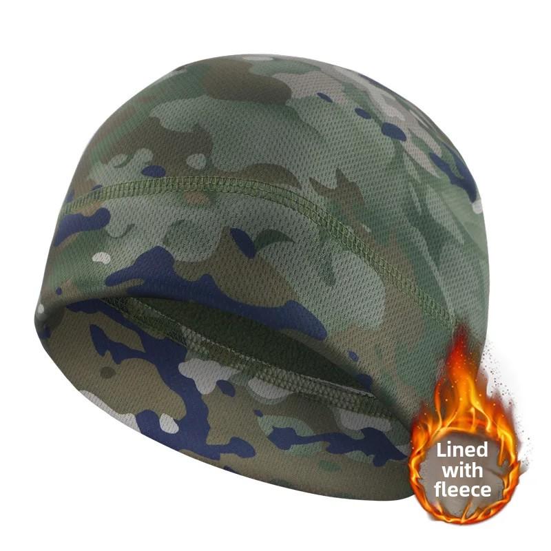 Winter Camouflage Fleece-lined Scarf Thickened Outdoor Headcover Warm Face Mask Riding Small Cap Thermal Headset