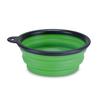 Buckle Black Foldable Silicone Pet Bowl: Portable Outdoor Cat & Dog Feeding Basin
