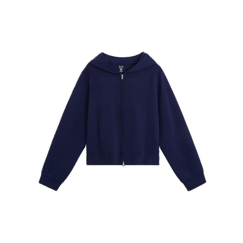 GAP Women s Modal Blend Logo Embroidered Full-Zip Hoodie 160/84A