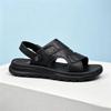 Men's Non-Slip Genuine Leather Beach Sandals - Breathable, Comfortable Two-Way Flip-Flops