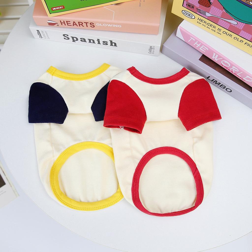 Spring and Summer New Pet Clothes Pet Clothes Teddy Home Clothes Hit Sleeve T-shirt Dog Clothes