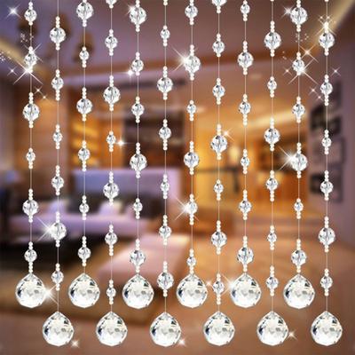 Crystal Glass Bead Curtain Luxury Living Room Bedroom Window Door Wedding Decor