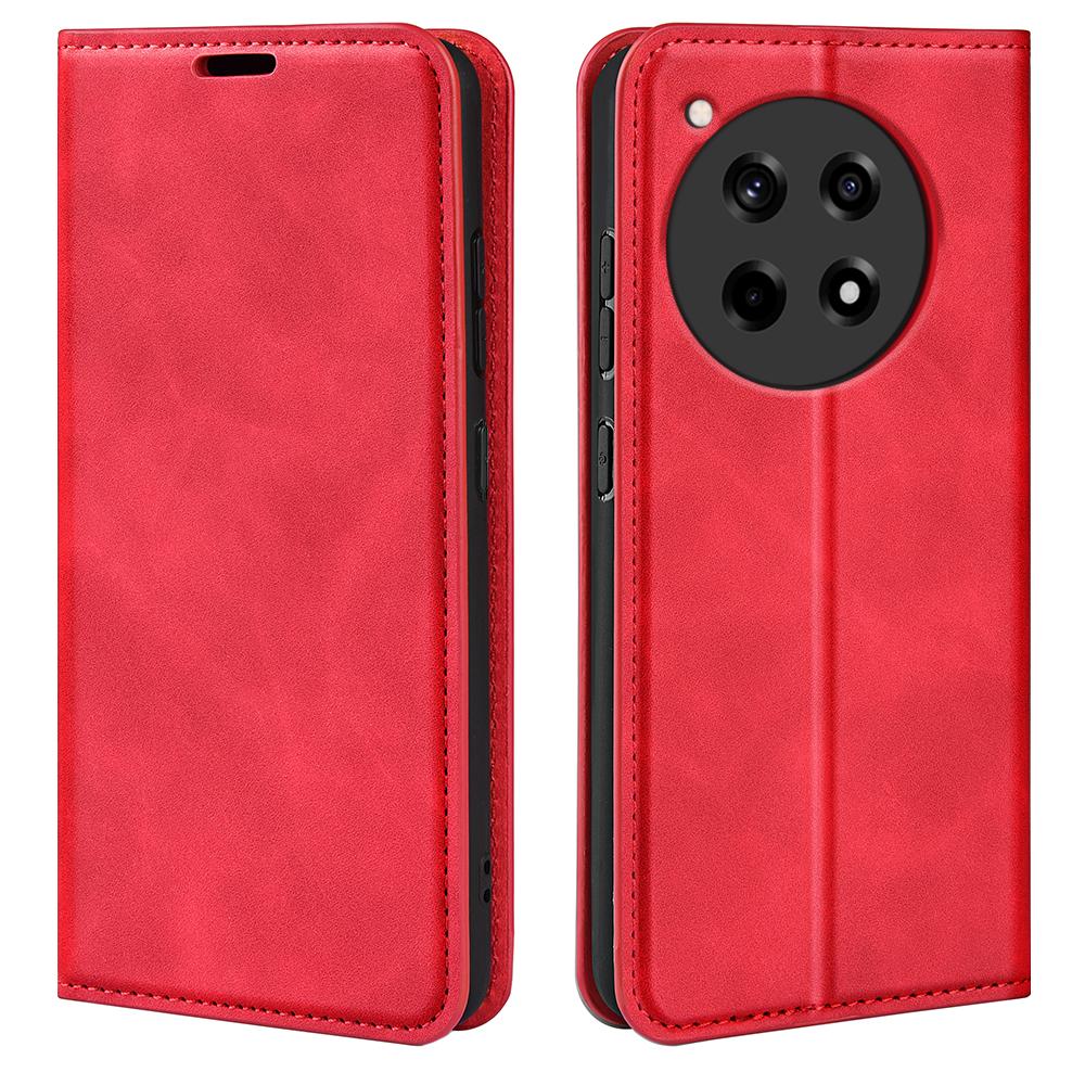 For OnePlus 12R 5G/Ace 3 5G Case PU Leather Wallet Phone Cover Auto-absorbed