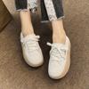 Women's Casual Little White Shoes 2024 Spring Summer New Style Fashion Thick Soled Versatile Comfort Anti-Slip Sneakers Women