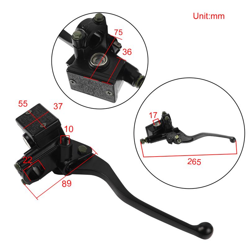 

7/8 Right Hydraulic Brake Master Cylinder for GY6 125cc Scooter Moped ATV Dirt Pit Bike
