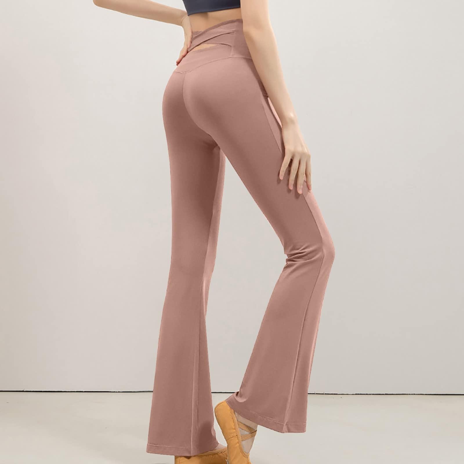 

Yoga Pants For Women High Waist Casual Color Hip Lifting Fitness Micro Speaker Pants XL хаки