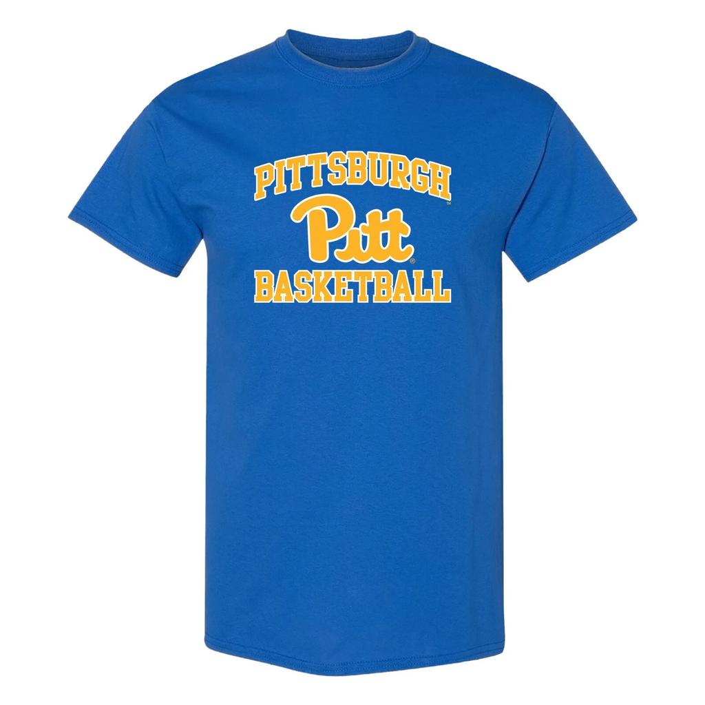 Pittsburgh Panthers Arch Logo Basketball T-Shirt - Royal