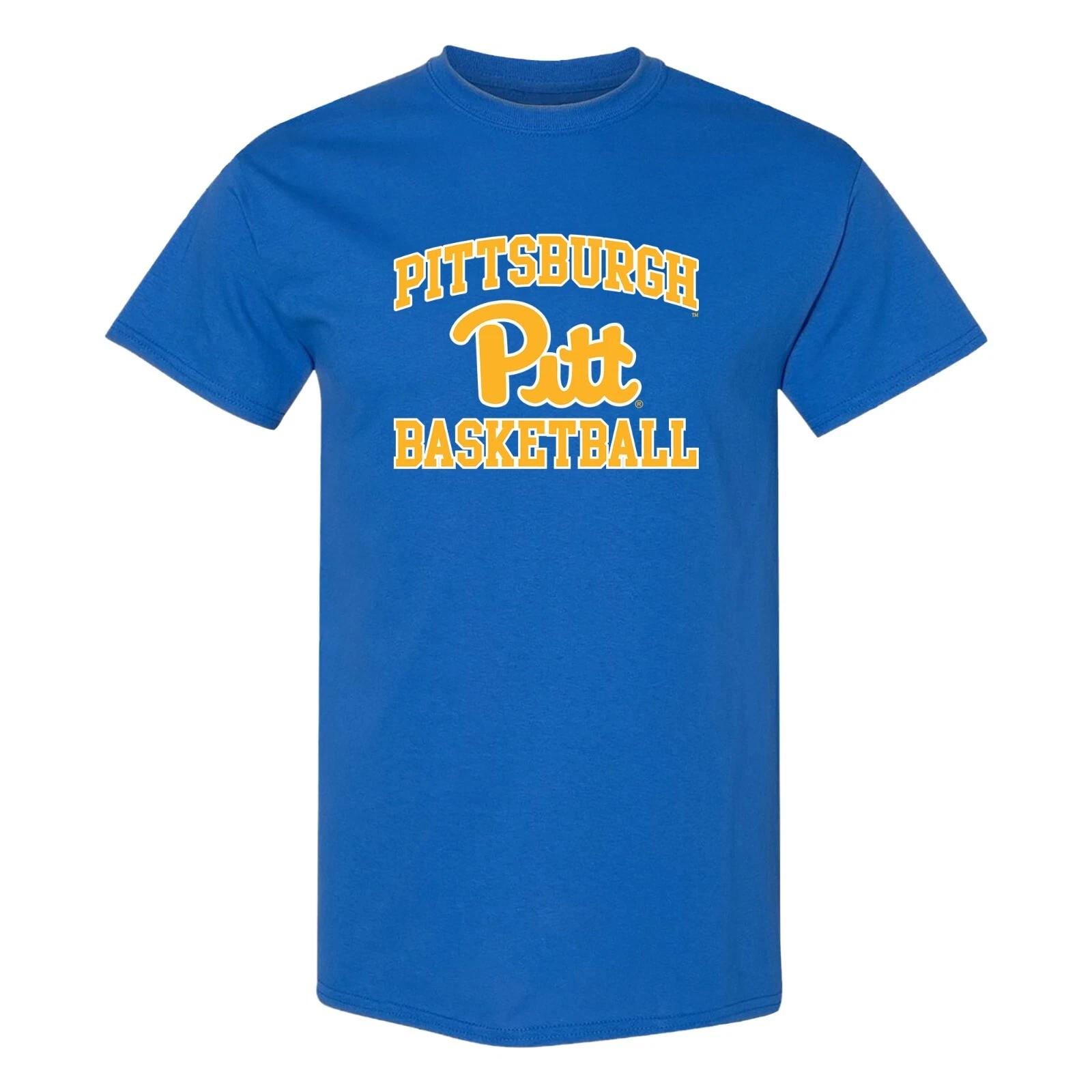Pittsburgh Panthers Arch Logo Basketball T-Shirt - Royal L
