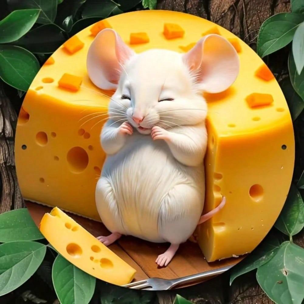 2D Flat Mouse Repellent Waterproof Iron Plaque Wall Art for Home Cafe Bedroom Decor