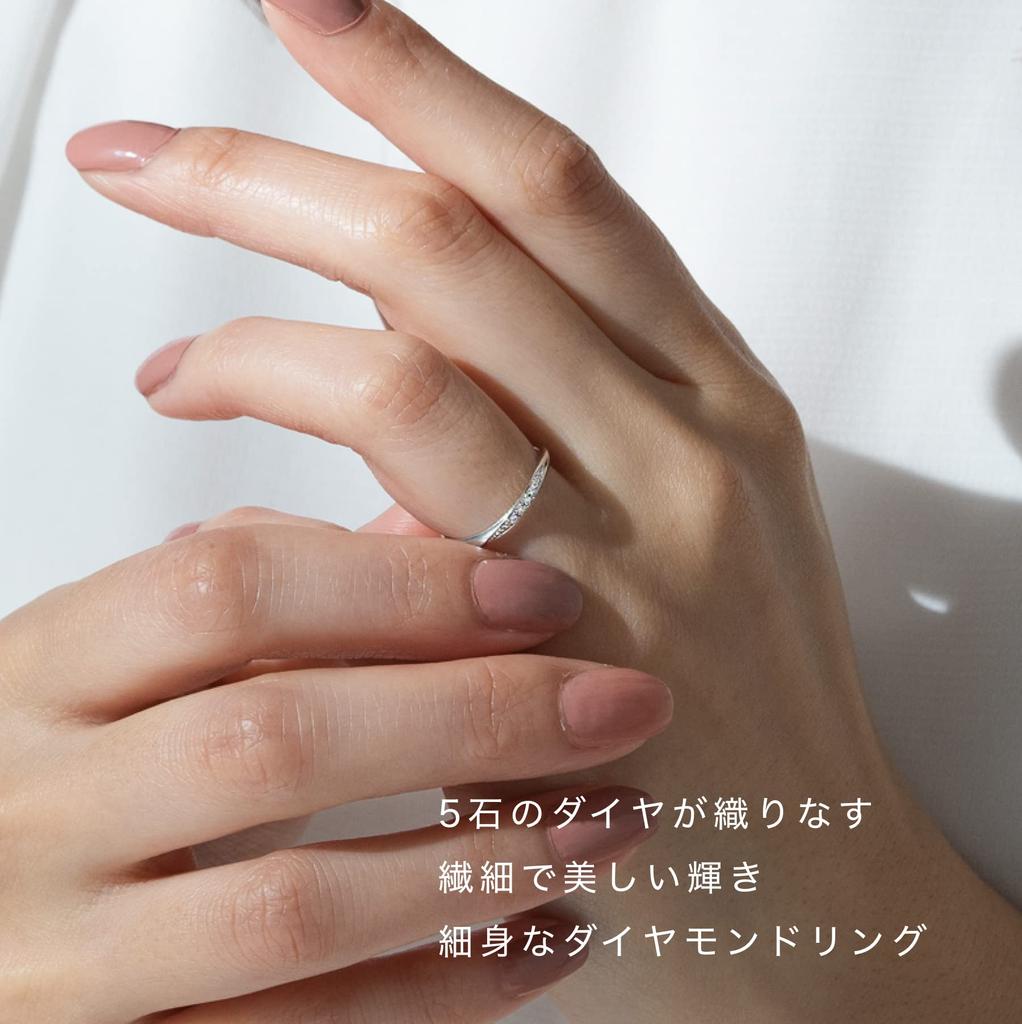 LEGAN Platinum 900 Diamond Size PT900 Natural Diamond Wedding Band for Made In Japan Ring, 6, Women,