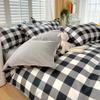 Plaid Striped Bed Sheet Quilt Cover Twill Thickened Quilt Cover Bedding Quilt Cover Three-piece Bed Sheet Set