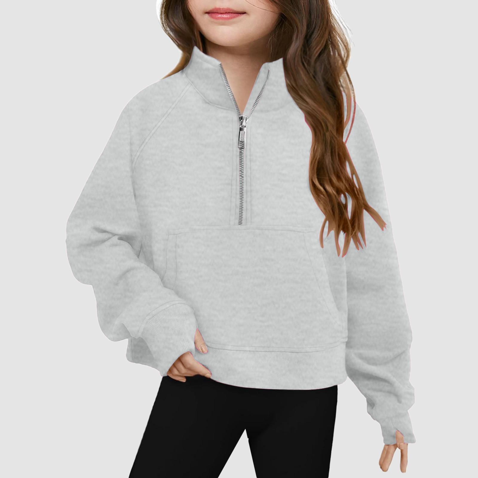

Children s Fashionable Sports Stand-up Collar Half-Zip Sweatshirt Long Sleeve Loose-fitting Top 120