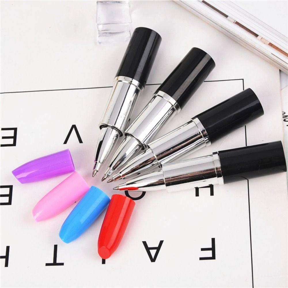 Lipstick Shape Lipstick Writing Pen Plastics Funny Signature Pen Marker Pen  Calligraphy