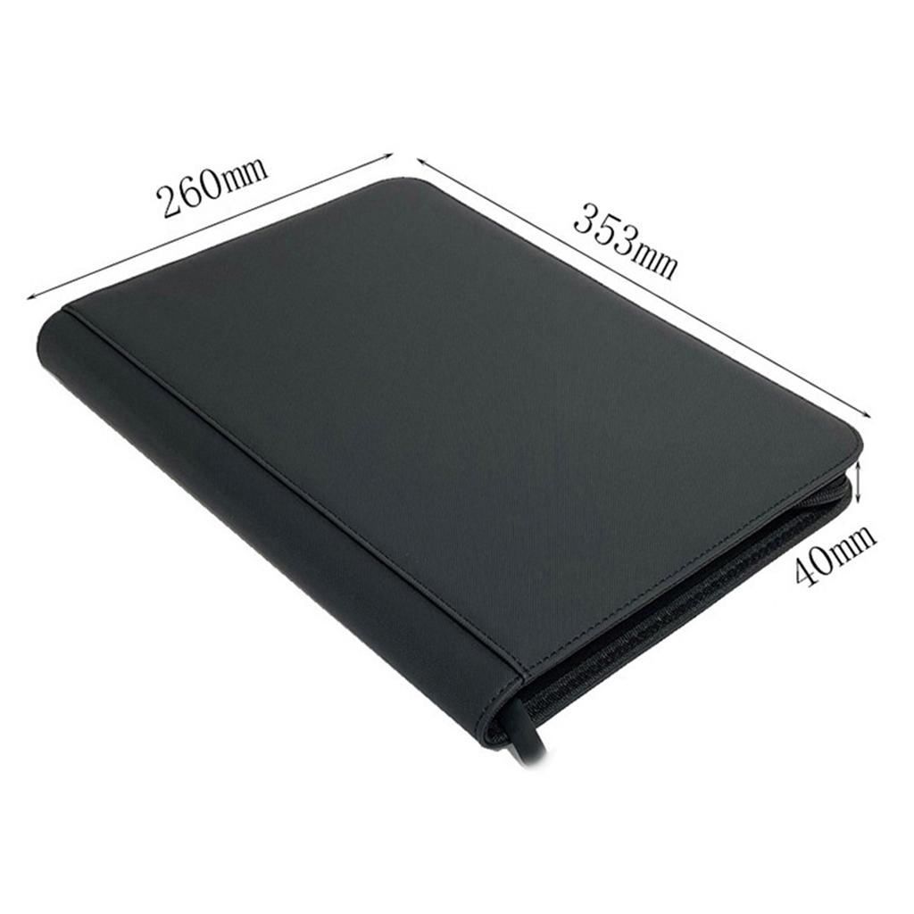Waterproof 9-Pocket Trading Card Album Folder Side Loading Pocket Binder Leather Small Coins Collection Book Durable