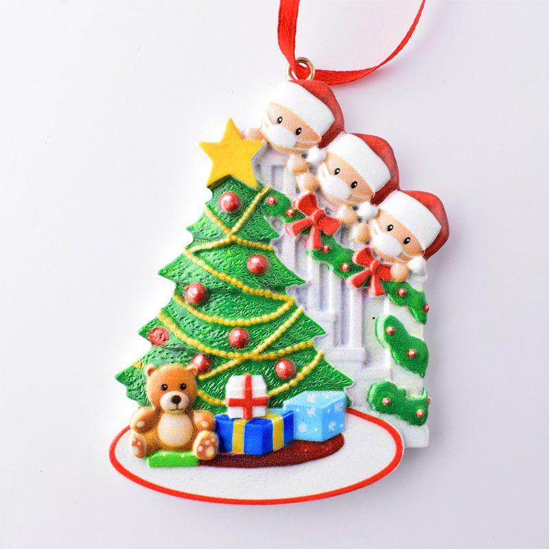 

Подвесные елочные украшения Семья 27 человек Рождественское украшение для локдауна Сделай сам Family of 3