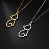 Kitten Necklace Animals Cats Pets Gifts for Men and Women Same Stainless Steel Pendant Gold Jewelry Fashionable
