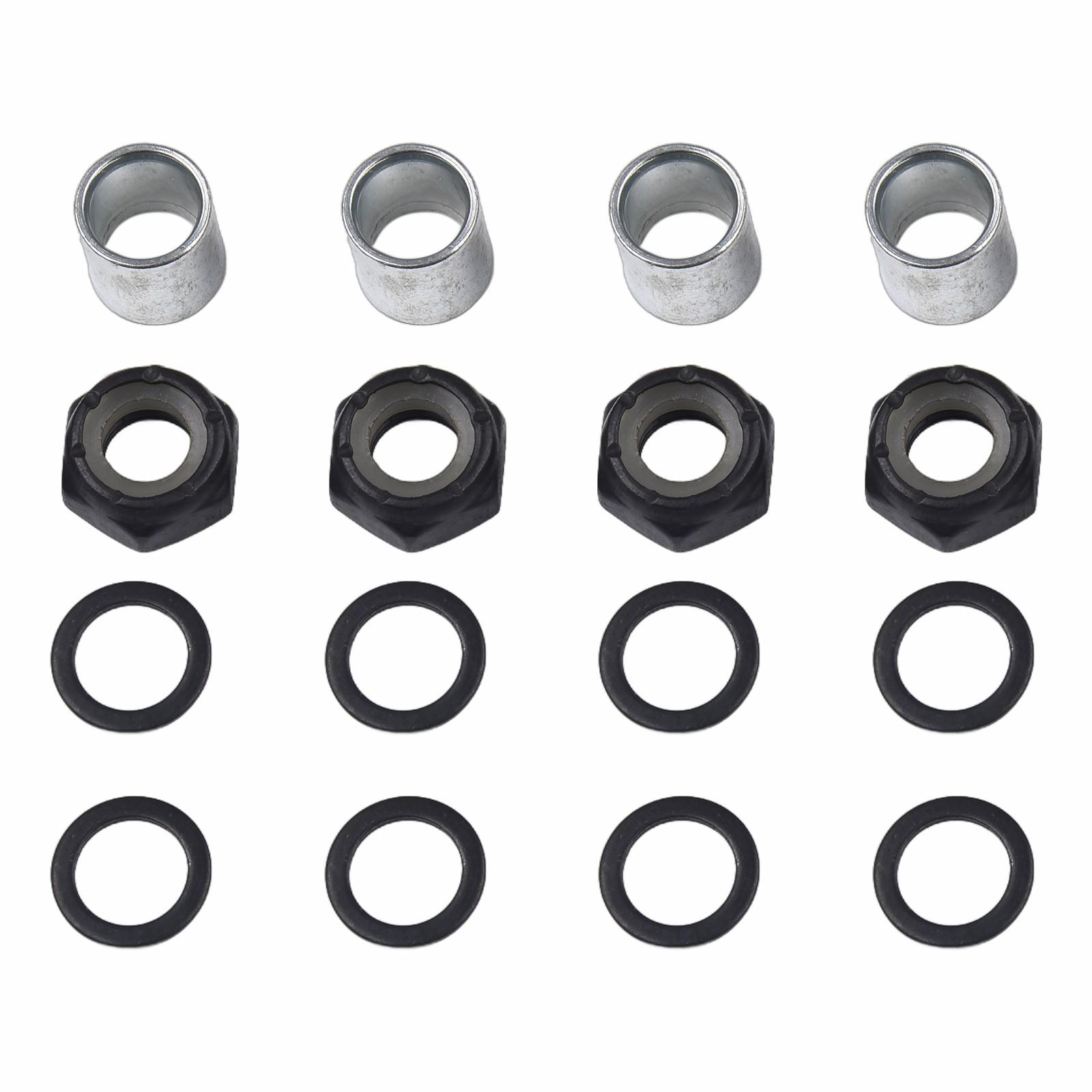 High Quality Skateboard Bearing Washer Nut Set Reduces Bearing And Nut Friction чёрный