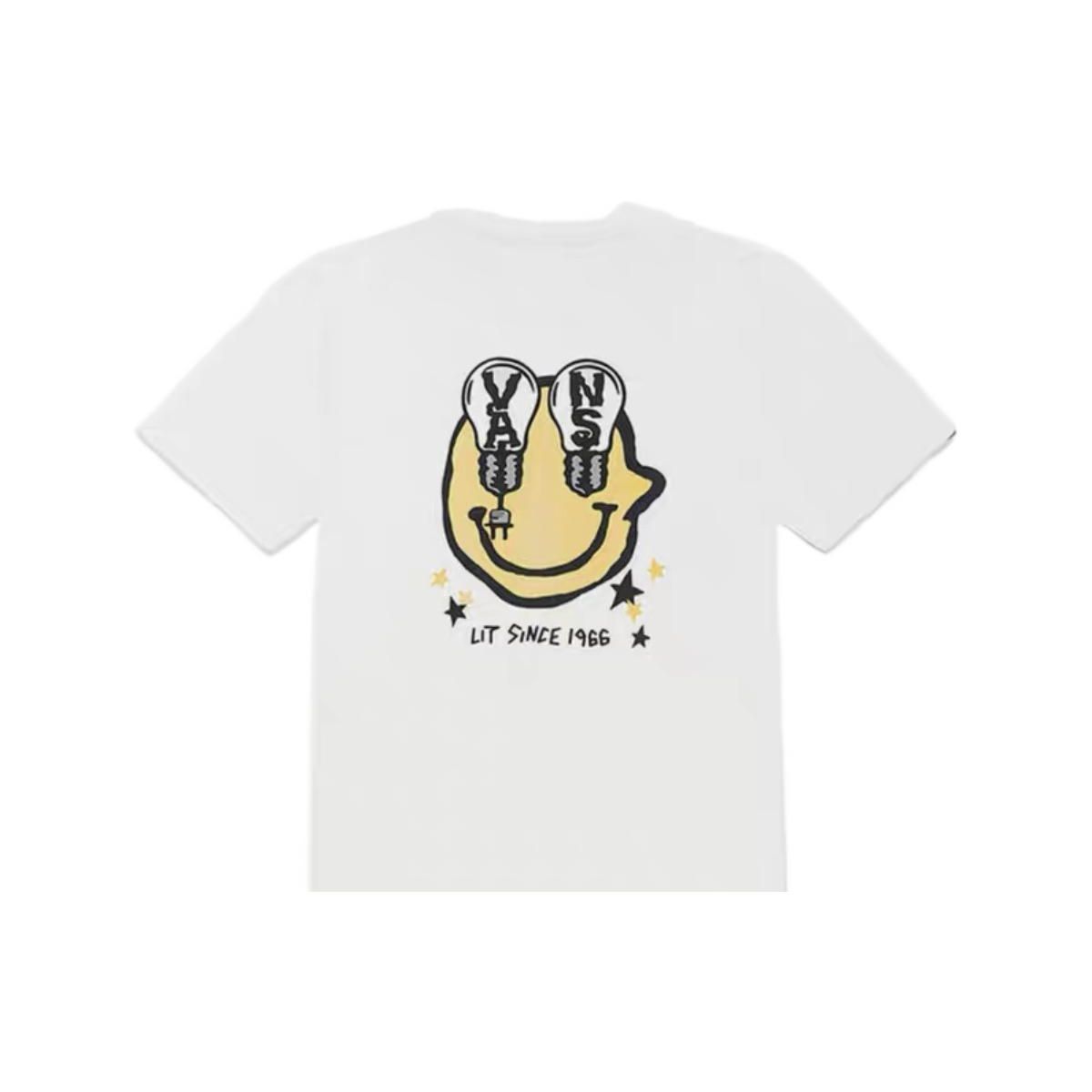 

Футболка Vans Smiley Face Light Bulb Logo Printed American Vintage с круглым вырезом и коротким рукавом, унисекс, топы белого цвета VN000909WHT S