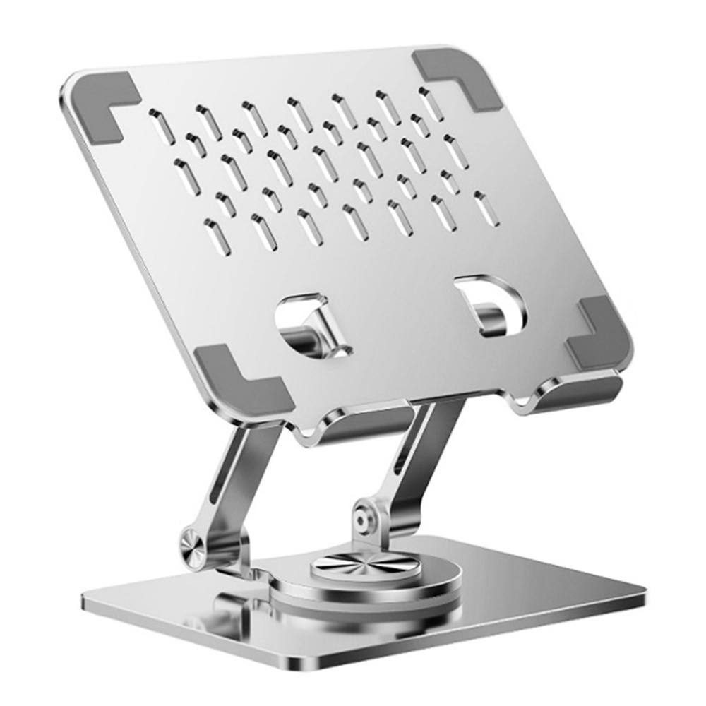 

P2083 Heat Dissipation Alloy Steel 360 Degree Rotating Desktop Stand for Mobile Phone Tablet Silver
