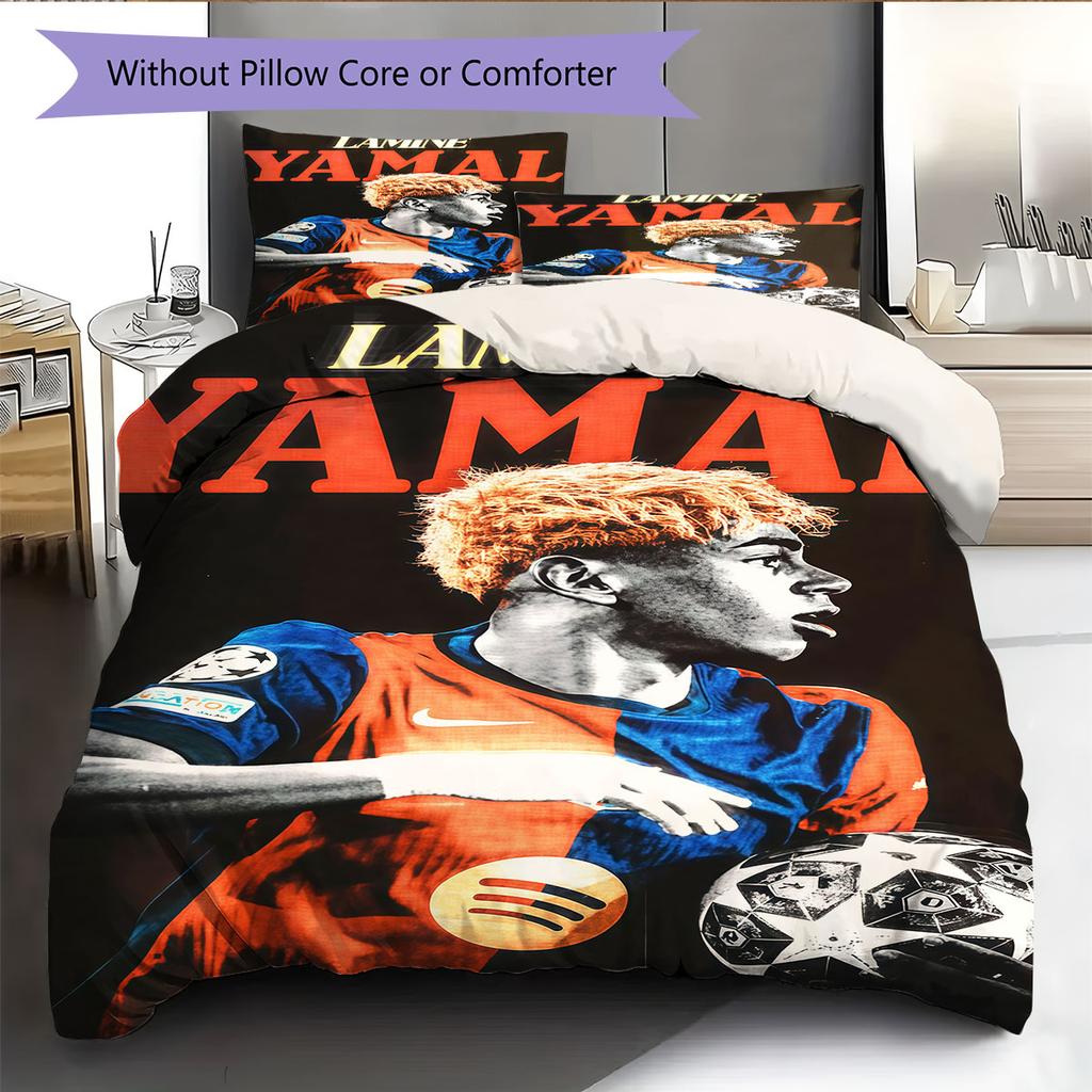 Lamine Yamal Dream Bedding Quilt Set Quilt Cover Pillowcase Home Decoration Birthday Gift (1 * duvet cover + 2 * pillowcase, without core)