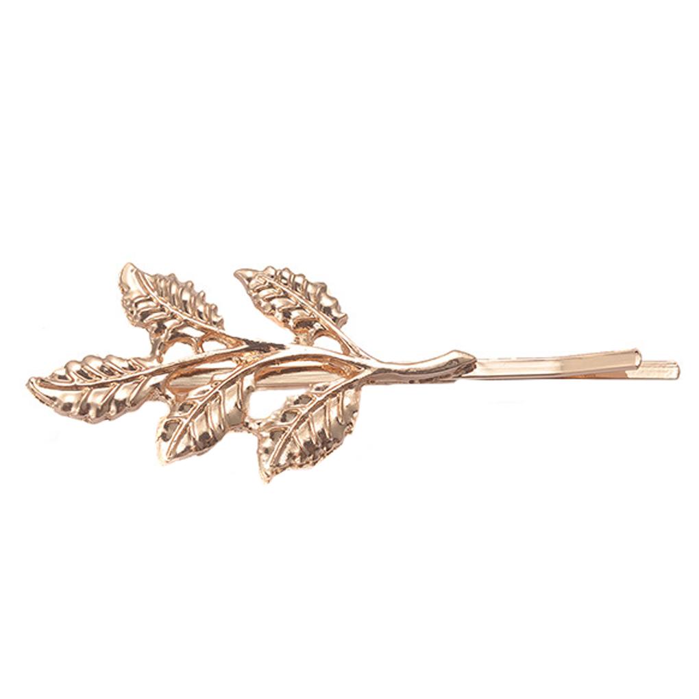 Hair Clip Retro Olive Branch Hairpin Bride Headdress Bangs Pin Non-slip Barrette for Girls Women Type 1