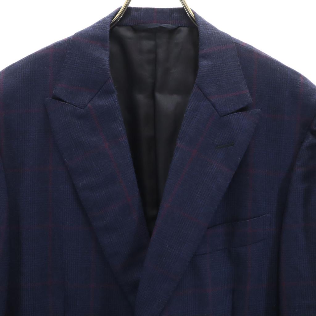 BLION Check Pattern tailored jacket Navy Men's Used