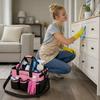Scatola porta attrezzi per la pulizia Zaino per la pulizia delle spalle Borsa organizer portatile con più scomparti per uso domestico e commerciale
