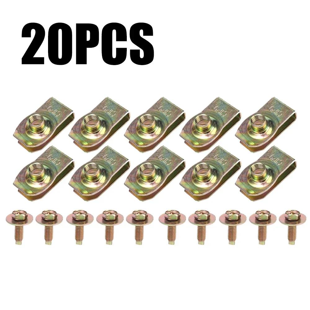 Self-tapping Screw Fasteners Car Body Bolts U-nut Clip M6 Engine Cover Splash Shield Bumper Fender Liner Fastener Rivet Screw