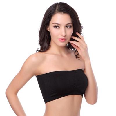 Basic Women Plus Size Strapless Removable Padding Bra Fashion Ladies Seamless Crop Tops Bandeau
