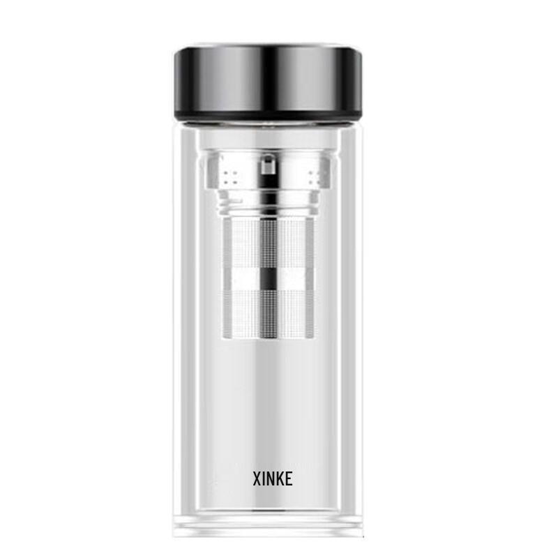 Xinke Smart Temperature Display Double-Layer Glass Tea Infuser Bottle