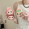 Cartoon Labubu Cute Wireless Earphone With Protective Case And Hanging Pendant Rope Bluetooth Earbuds Headphone Headset