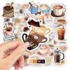 Watercolor Illustration Coffee Stickers DIY Kids Toy Gift Decal for Phones Laptops Cup Luggage Waterproof Latte Mugs Collections