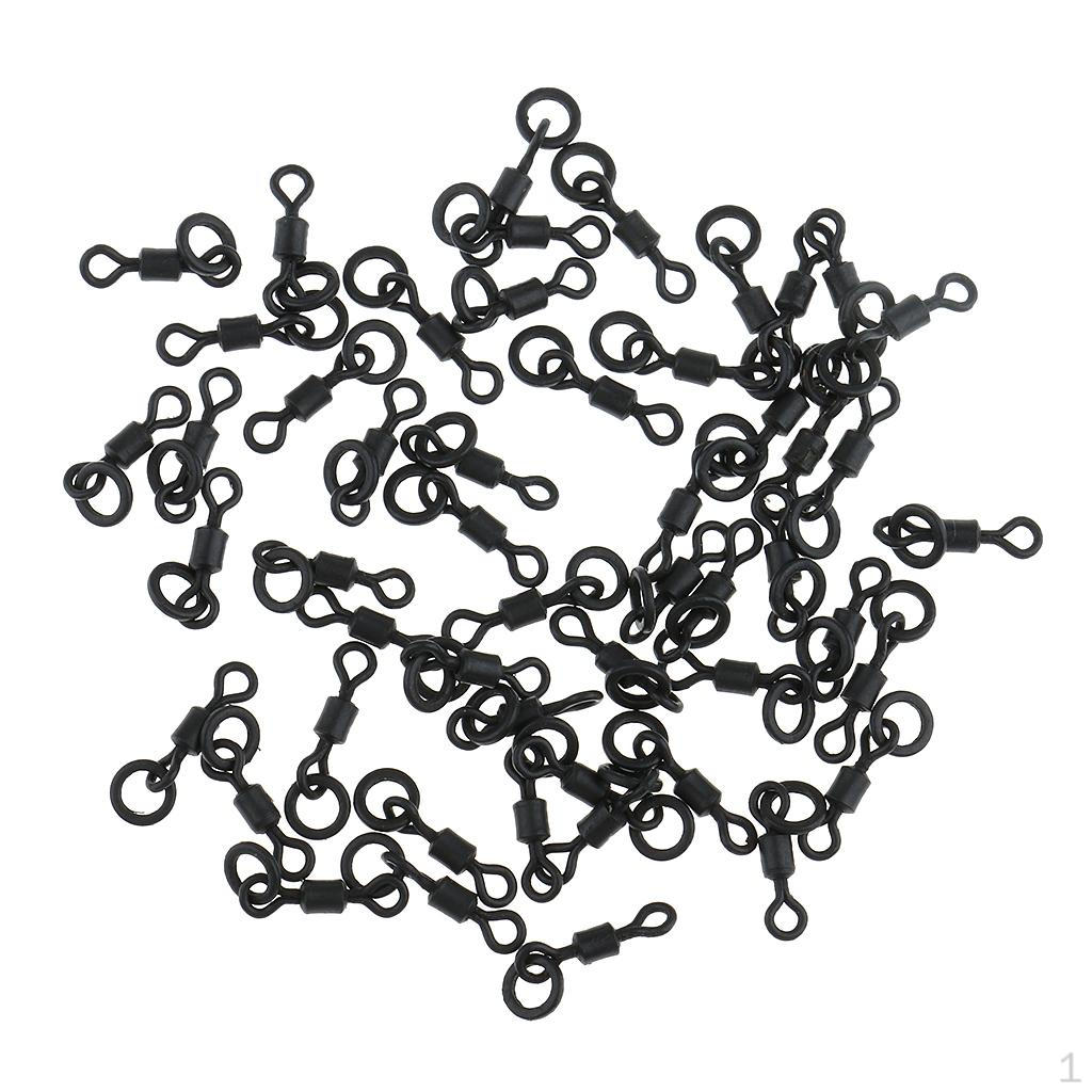 50 Pcs Reel with Carp Rigs Hook 18mm
