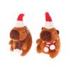 Breloc Decor de Crăciun Capybara 2025 Păpușă de Crăciun Jucărie Cadou de Anul Nou Păpușă Desene Animate Animal de Pluș Breloc Cuplu