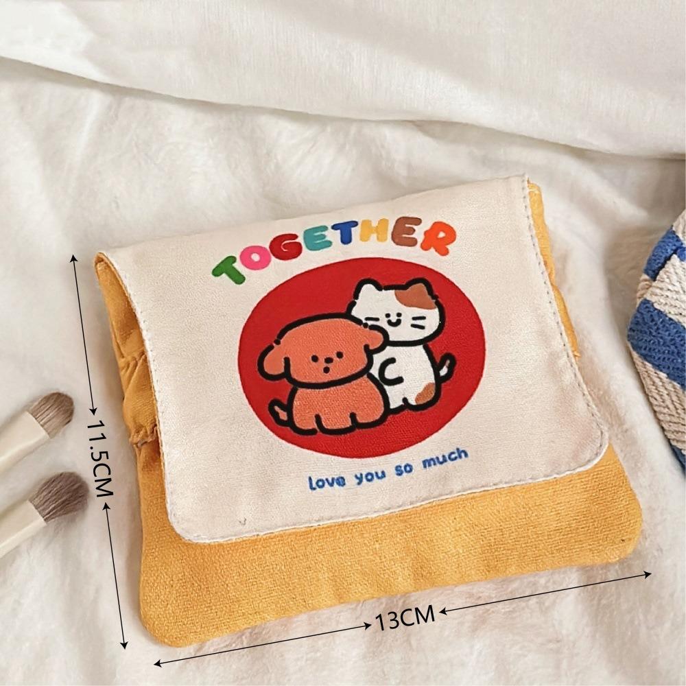 Puppy/Cat Pattern Tampon Organizer Pouch Portable Coin Purse Cute Sanitary Pad Bag  Women